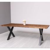 fekete vaslabu minimal modern x labu asztal tomorfa asztal minimal szelezetlen design termeszetes skandinav stilusu etkezoasztal konyha szek butor formavivendi lakberendezesi aruhaz design faasztal.jpg